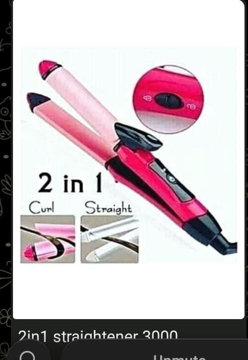 2 in 1 Hair straightener